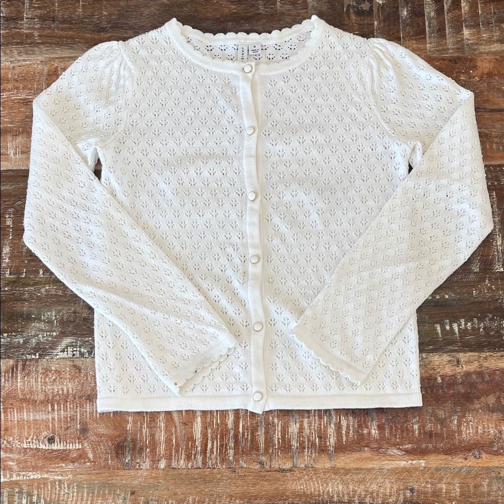 Janie and Jack Girls White Cardigan